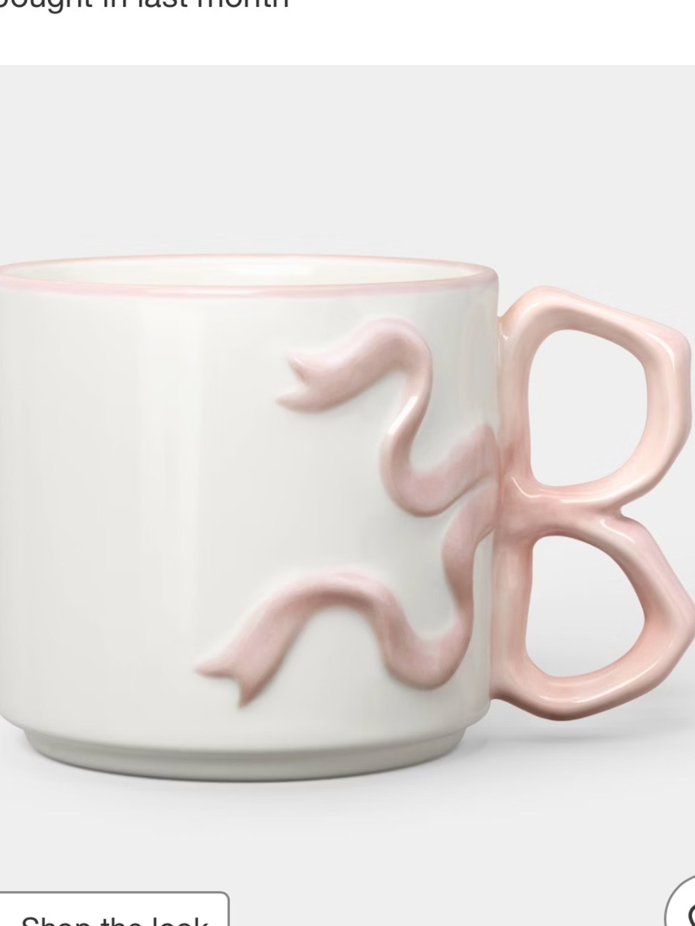Target Room Essentials Stoneware Ribbon Bow Mug - Cream